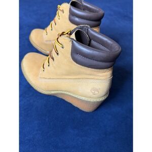 Timberland Earthkeepers Amston Wedge Boots Wheat Lace-Up Heels 8251A Womens 6 M